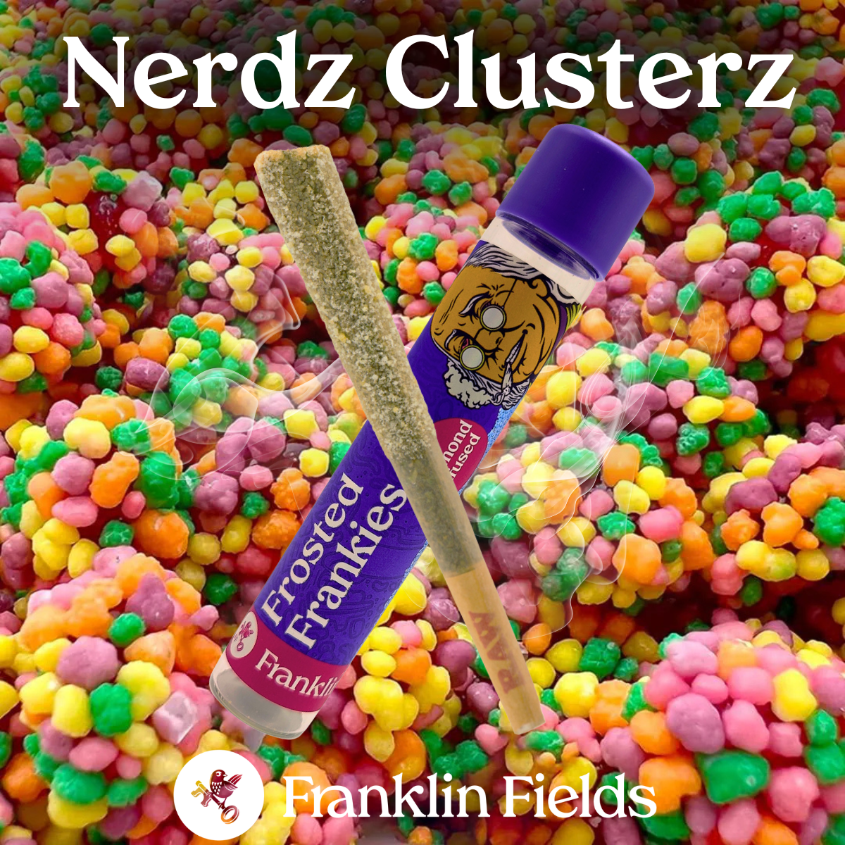 Franklin Fields Infused Pre roll Frosted Frankie Nerdz Cluserz