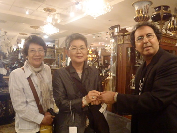 Sadako and Tamiko shopping for antiques.