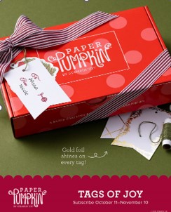November Tags of Joy Paper Pumpkin Kit