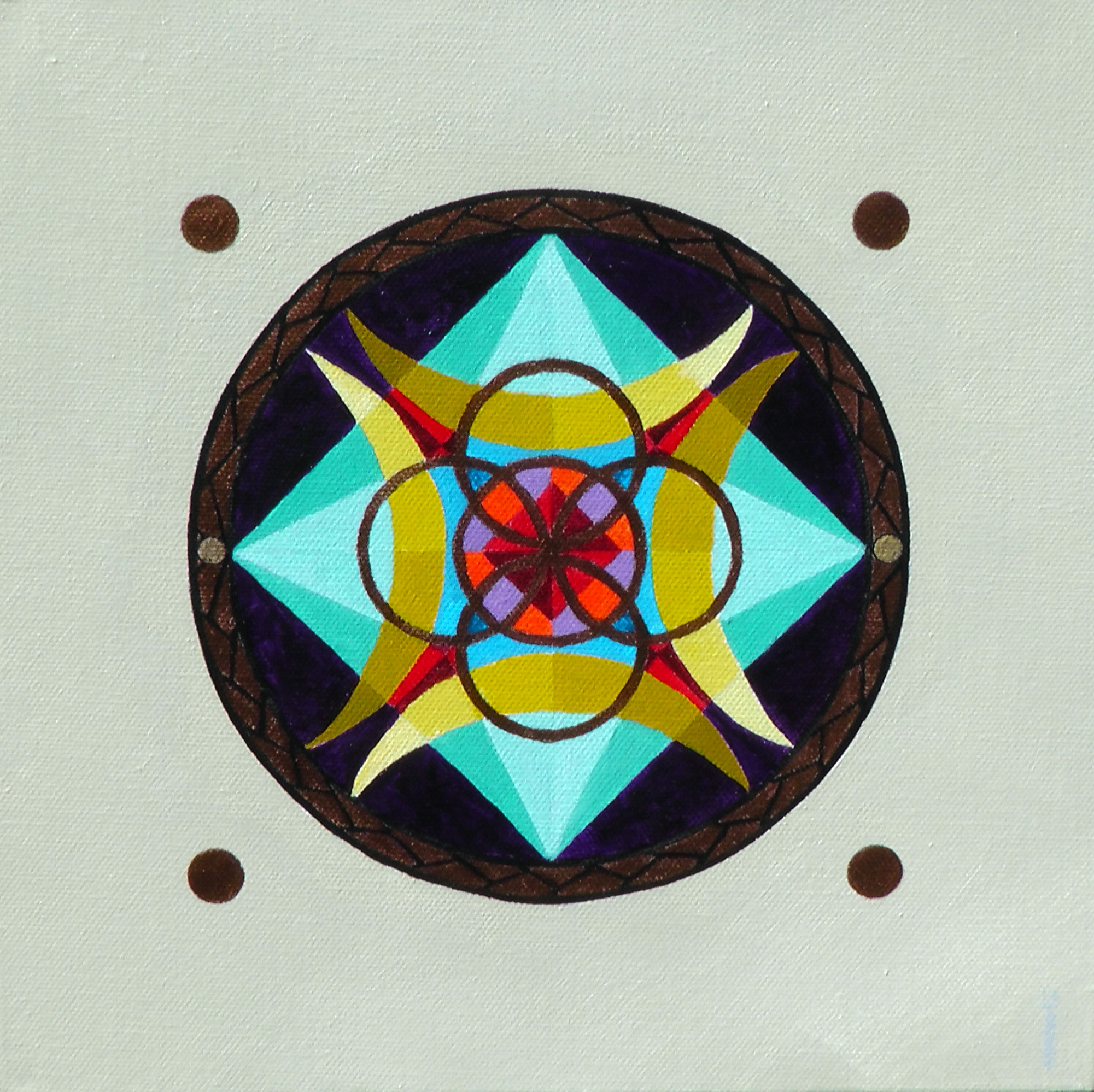 Acrylic on canvas. 10" x 10" - July 2016