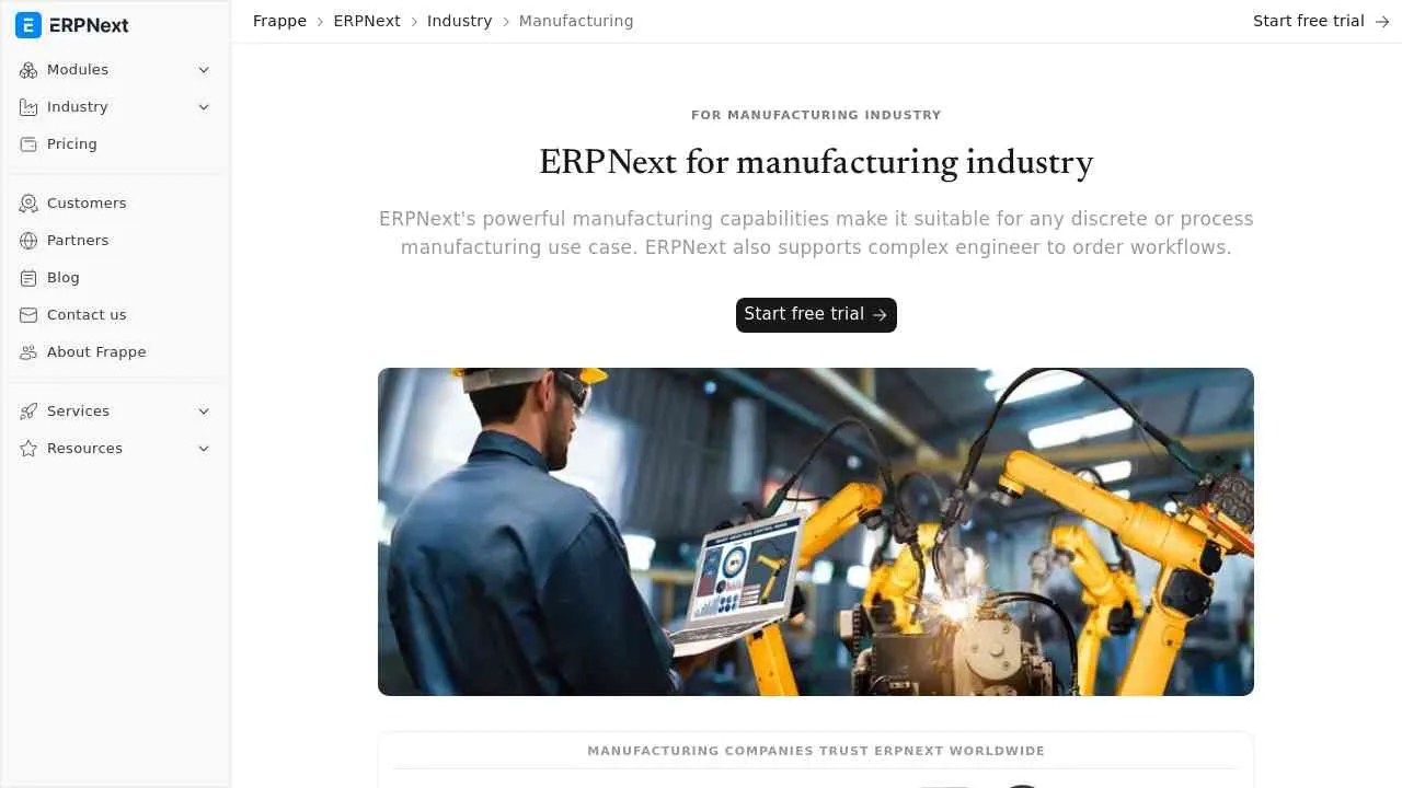 Open Source Erp Software For Manufacturing Erpnext