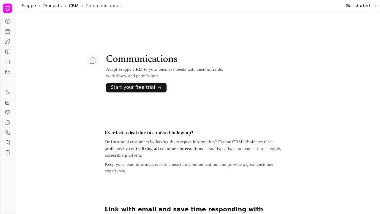 Communications Frappe Crm