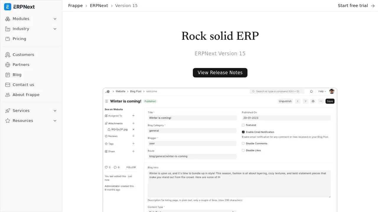 Erpnext Version 15 Features Updates Frappe