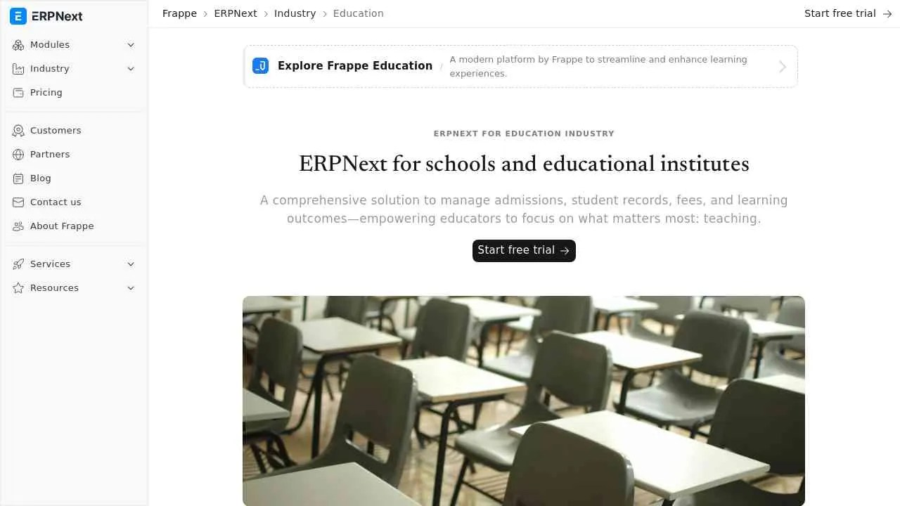 Open Source Erp Software For Educational Institutions Erpnext
