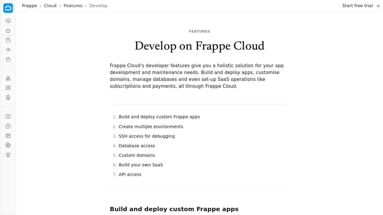 Develop On Frappe Cloud