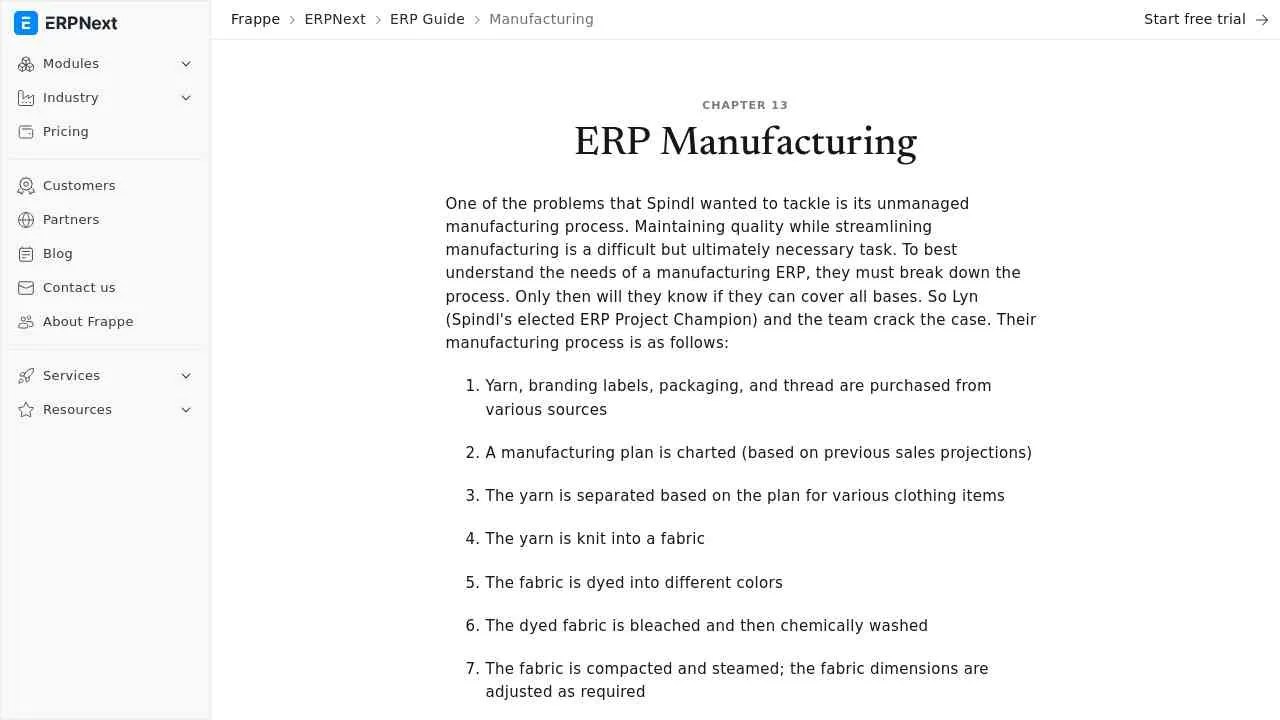 Erp Guide Manufacturing Erpnext