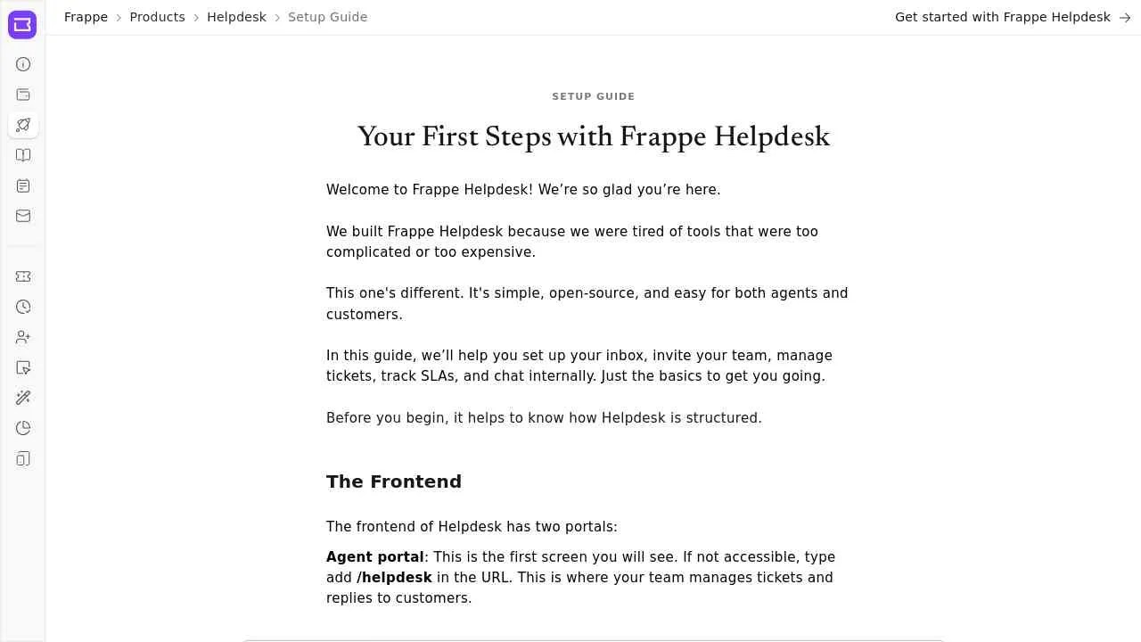 Setup Guide Frappe Helpdesk
