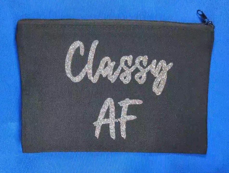 Classy AF Canvas Pouch