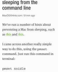 Prevent Mac from Sleeping with pmset Command: A Simple Solution | MacOSXHints