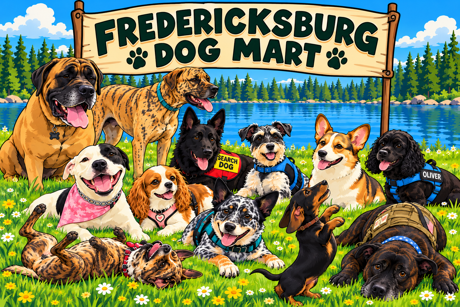 Composite of Some of the Dog Mart Show Entries