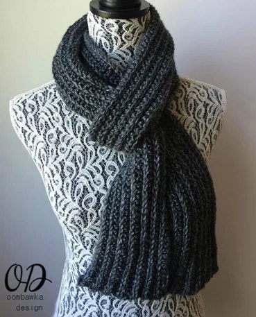 Repeat row 2 for a total of 10 rows. Free Crochet Pattern Ribbed Scarf For Men Free Crochet Patterns