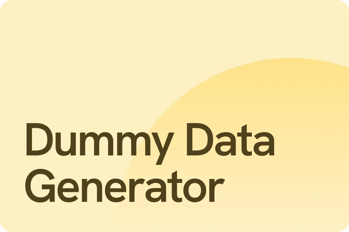 Dummy Data Generator - FreeAssets