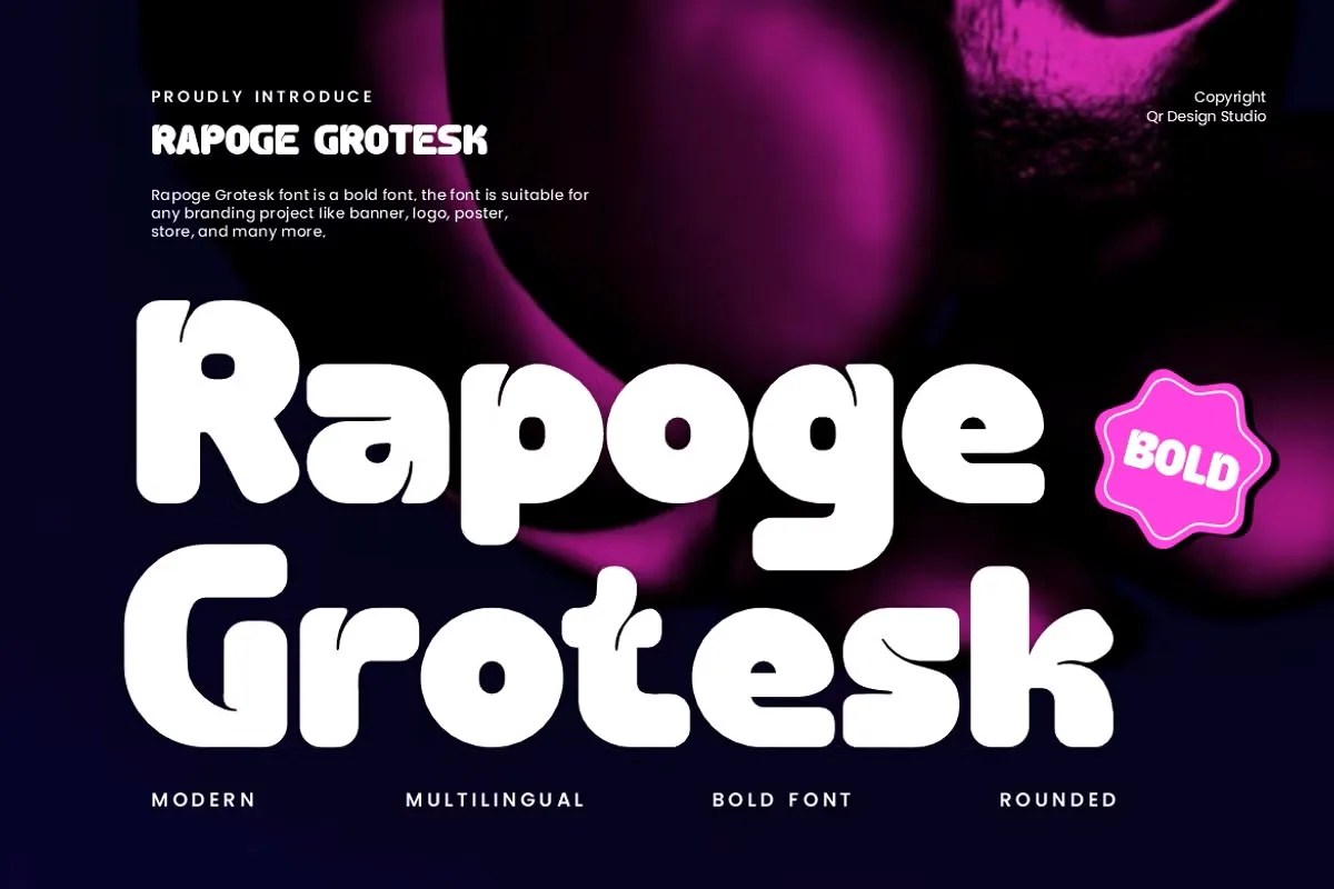 Rapoge Grotesk by QR Design Studio - Img 01