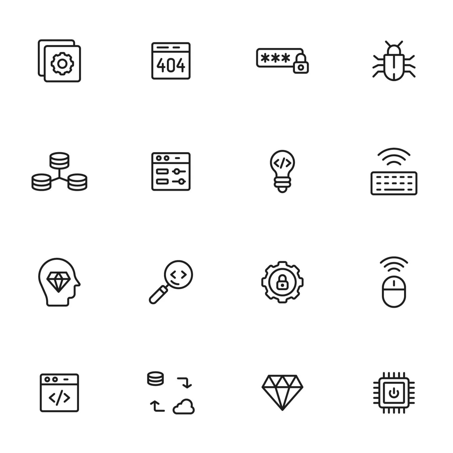 Computer Programming Icons by Unblast