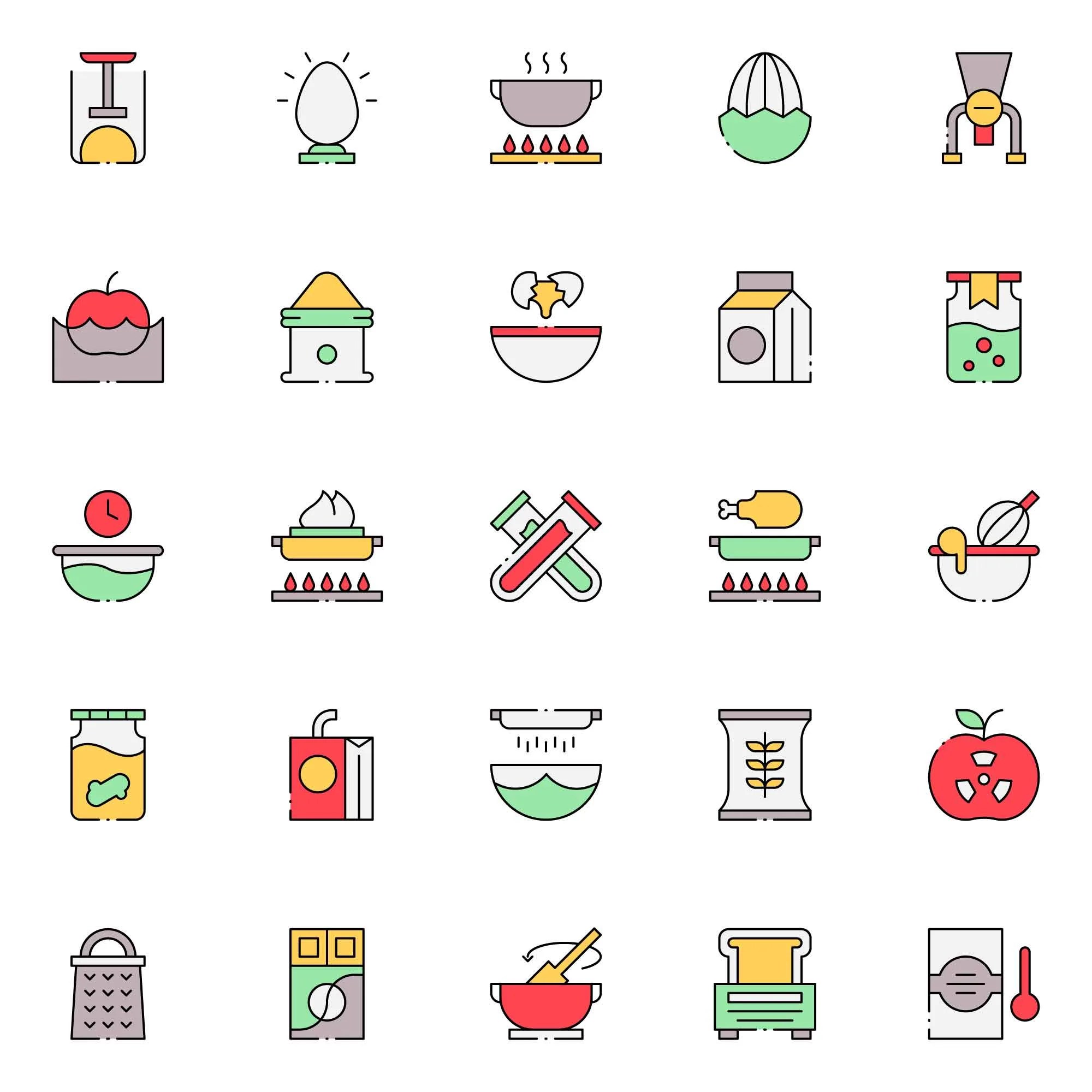 Food Processing Icons by Unblast