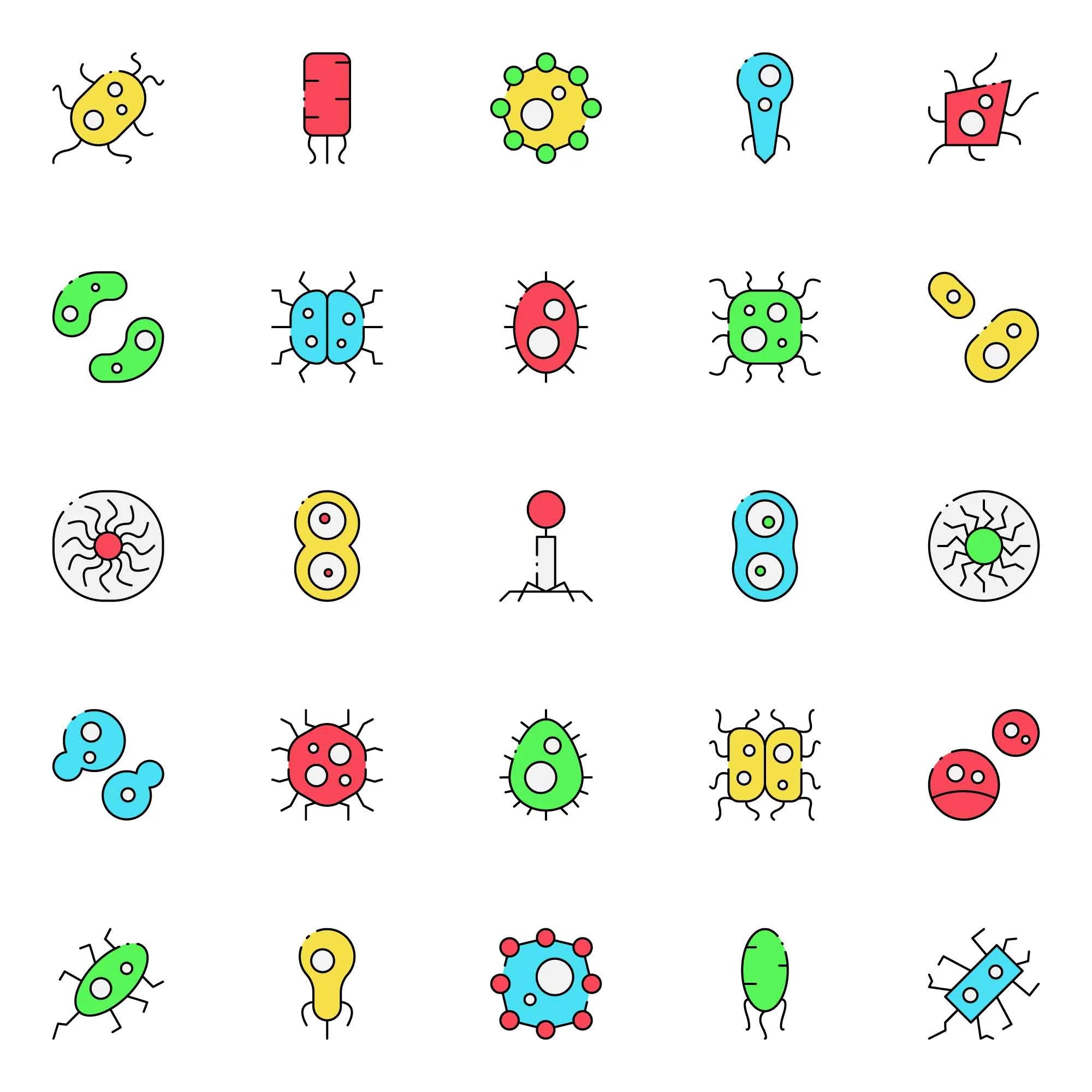 Microscopic Life Icons by Unblast