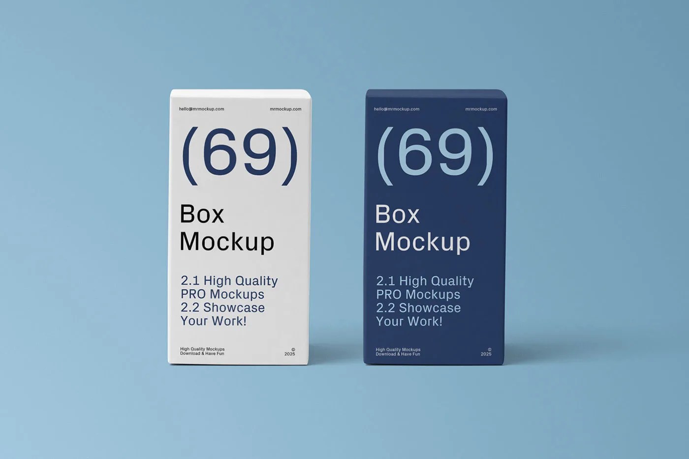 Two Front View Boxes Mockups by Mr.Mockups
