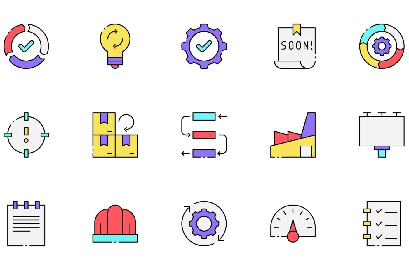 Work In Progress Icons by Unblast