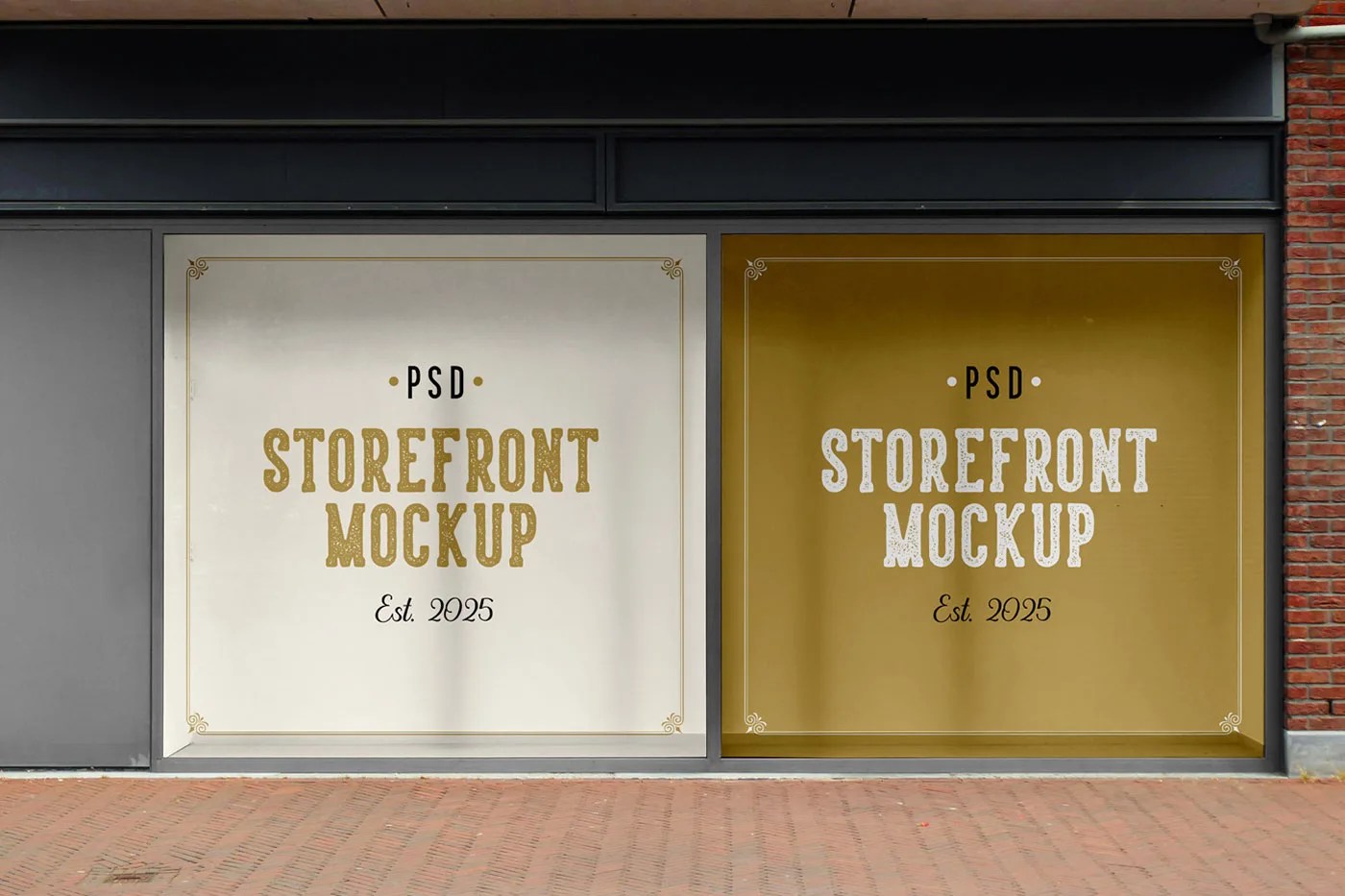 Storefront Window Logo Mockups by Mr.Mockups