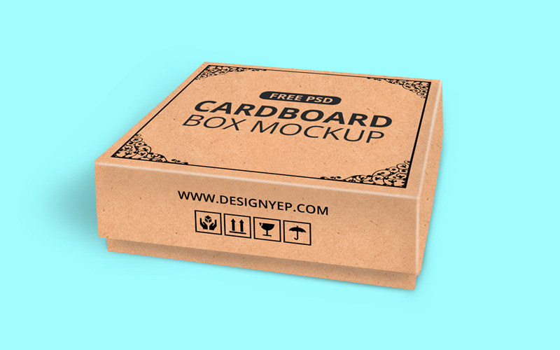 Download Realistic Cardboard Box Mockup - Free Download | Freebiesjedi