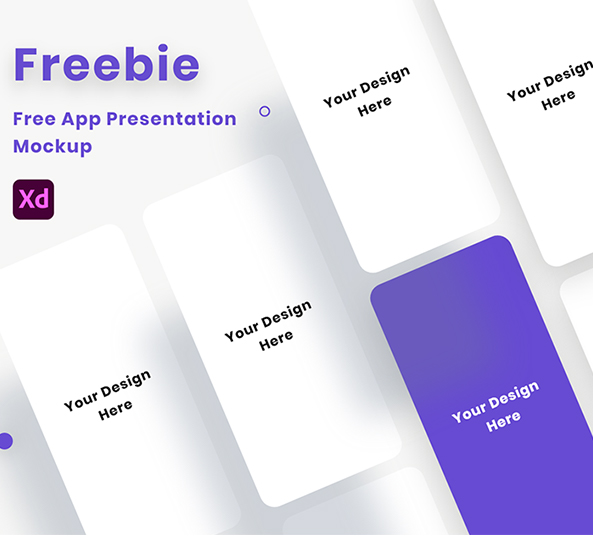 Photo This mockup is ideal for use in your design jobs and make a presentation of execelente quality to your customers. App Presentation Template Adobe Xd Resources Freebiesui