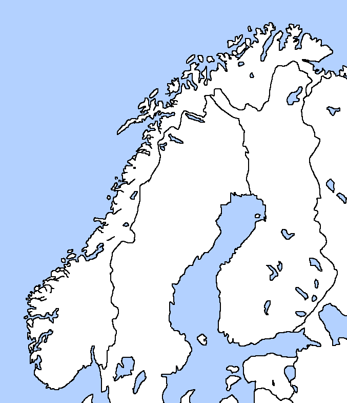 Scandinavia Blank Map Scandinavia 