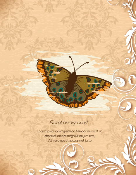 Vintage spring floral background 13 free download