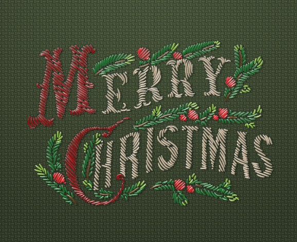 Christmas fabric elements vector background free download