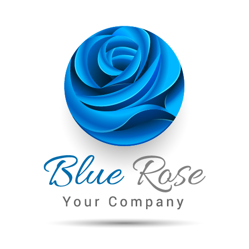 Get ideas and start planning your perfect rose logo today! Blue Rose Logo Design Vector Free Download