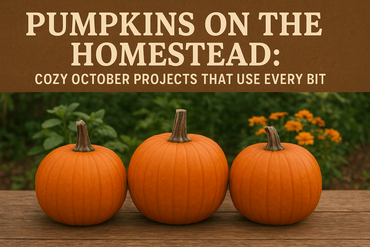 Pumpkins on the Homestead - Cozy October Projects That Use Every Bit