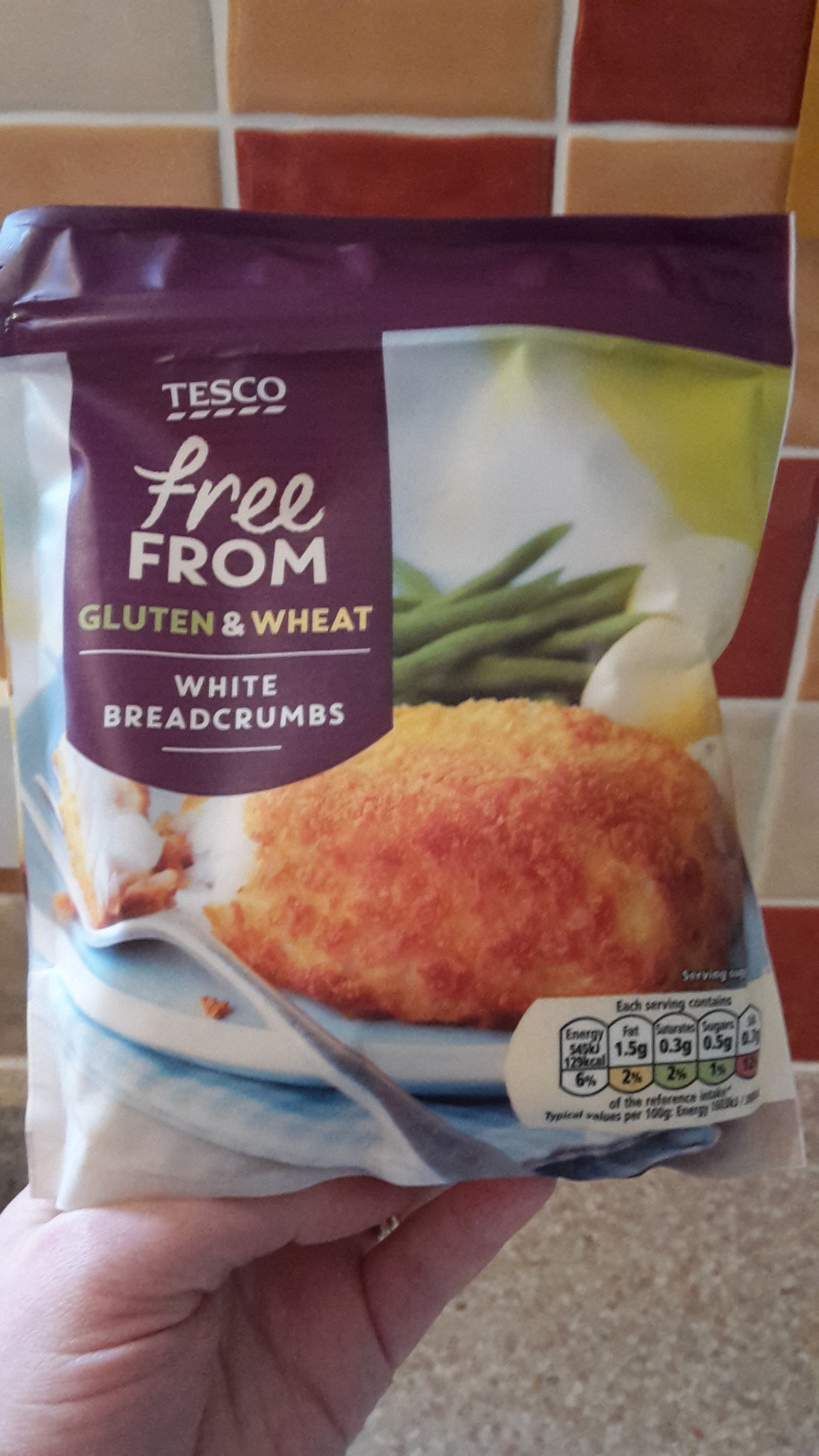 Tesco Free From breadcrumbs - ideal for my fish cake recipe