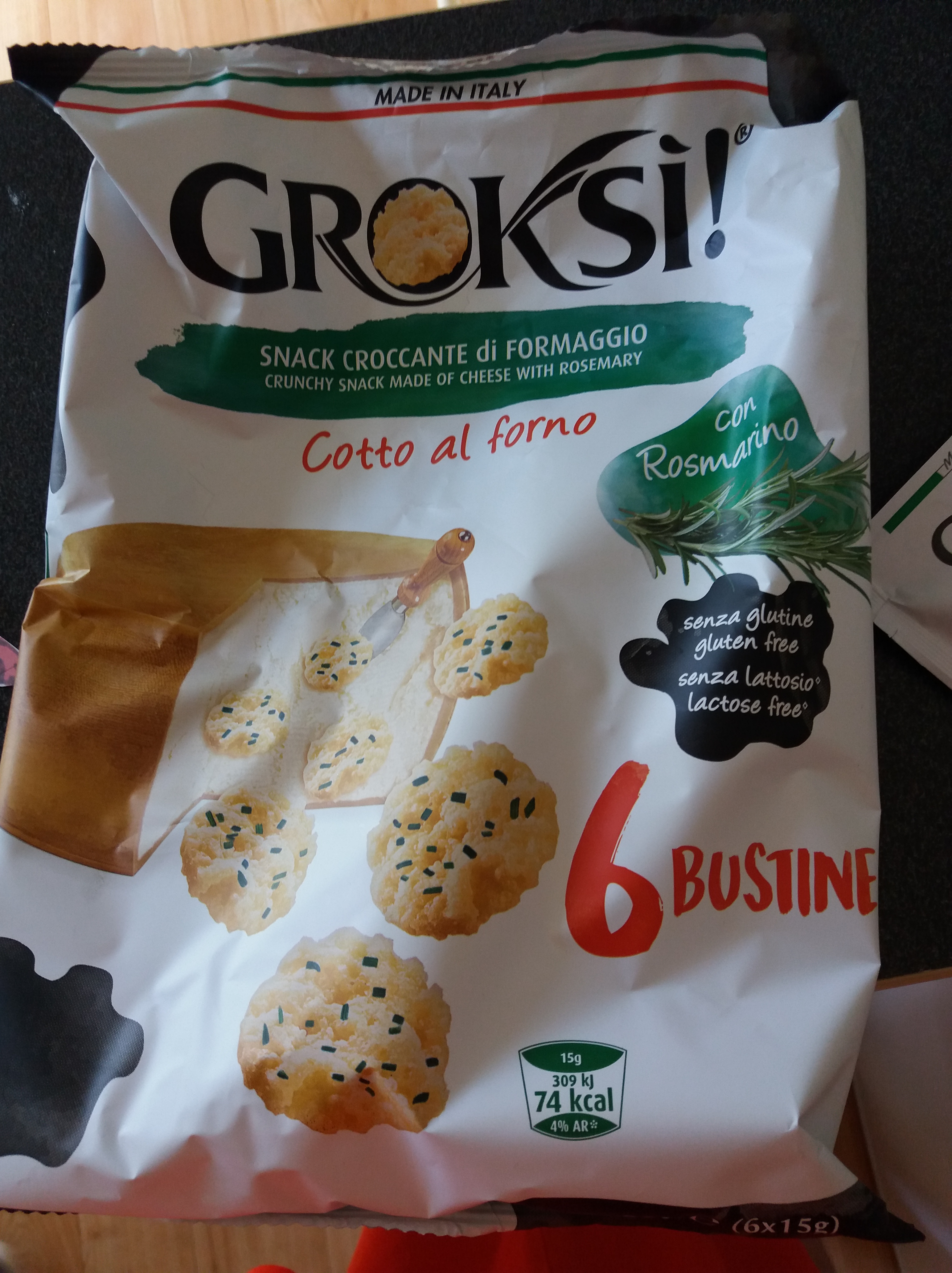 Lactose free cheese snack in Italy