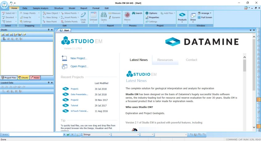 Create New Project on Datamine Studio