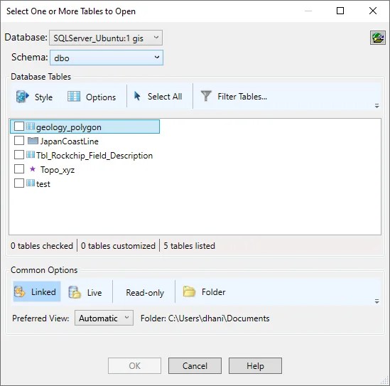 sql-server-table-list - GIS Tutorial