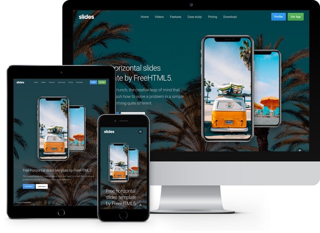 Makes spiffy html5 site templates that are: Slides Free Responsive Horizontal Slides Template Freehtml5 Co