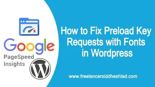 Copy your font files from pagespeed insights or your gtmetrix waterfall chart and preload them (you can do it manually or by using a plugin like wp rocket or perfmatters). How To Fix Preload Key Requests With Fonts In Wordpress Siddhesh Lad