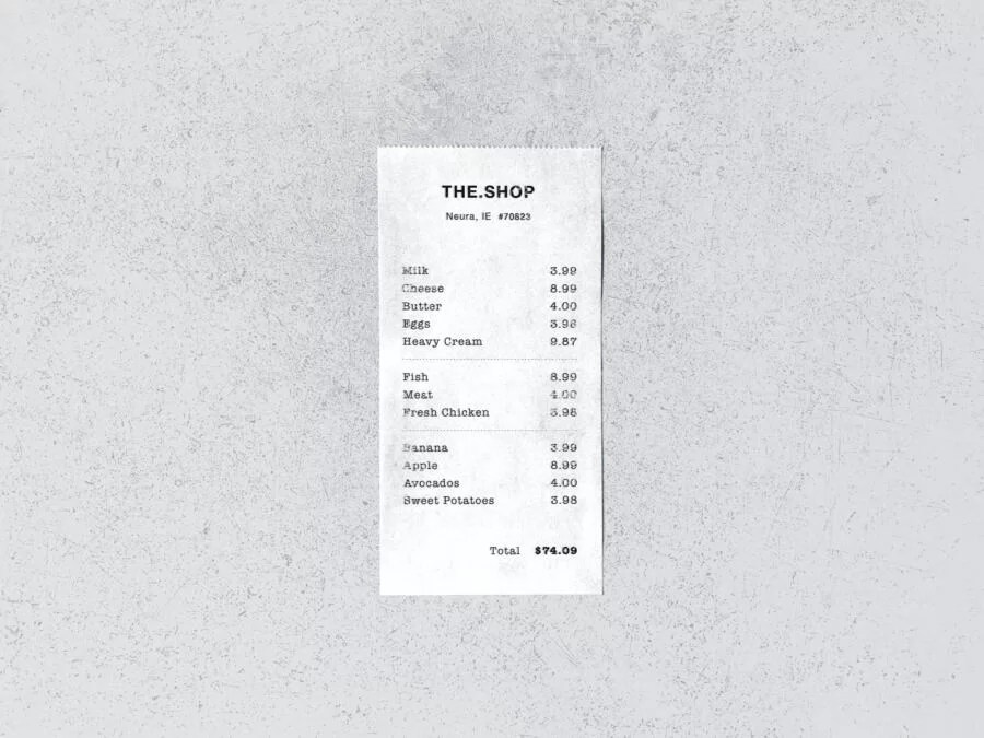 Free downloadregistered users · store receipt mockup. Store Receipt Free Mockup Freemockup Net