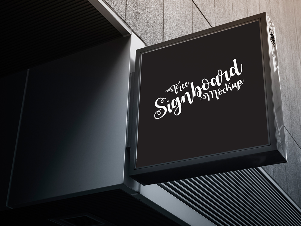 Here’s what to do when using. Free Signboard Mockup For Advertisementfree Mockup Zone