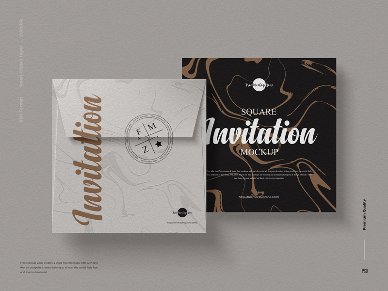 Free hand holding greeting card psd mockup. Free Square Psd Invitation Mockup Free Mockup Zonefree Mockup Zone