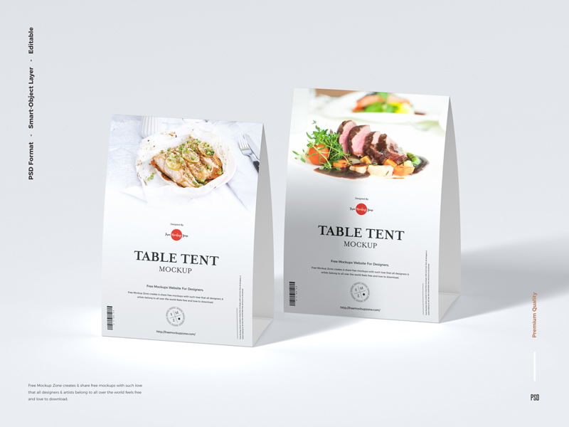 Free plastic table tent mockup. Free Modern Table Tent Mockup Free Mockup Zonefree Mockup Zone