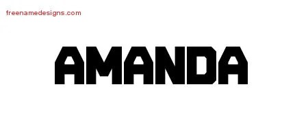 Titling Name Tattoo Designs Amanda Free Printout Free Name Designs