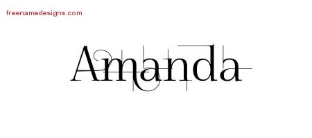 Decorated Name Tattoo Designs Amanda Free Free Name Designs