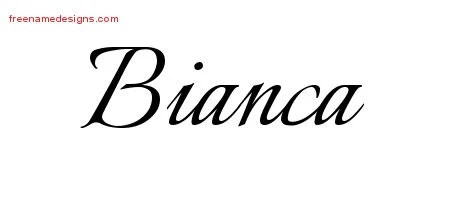 Calligraphic Name Tattoo Designs Bianca Download Free - Free Name Designs 200_x_450_jpg