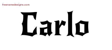 Gothic Name Tattoo Designs Carlo Download Free - Free Name Designs 200_x_450_jpg