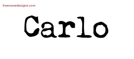 Vintage Writer Name Tattoo Designs Carlo Free - Free Name Designs 200_x_450_jpg