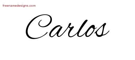 Cursive Name Tattoo Designs Carlos Free Graphic - Free Name Designs 200_x_450_jpg