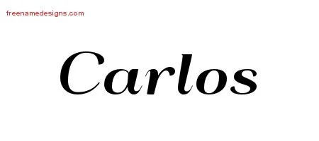 Art Deco Name Tattoo Designs Carlos Printable - Free Name Designs 200_x_450_jpg
