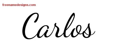 Lively Script Name Tattoo Designs Carlos Free Printout - Free Name Designs 200_x_450_jpg