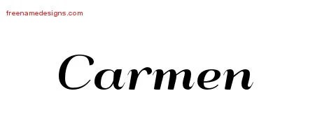 Art Deco Name Tattoo Designs Carmen Graphic Download - Free Name Designs 200_x_450_jpg