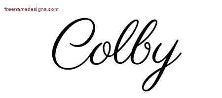 Classic Name Tattoo Designs Colby Printable Free Name Designs